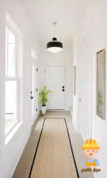 صباغ جابر الاحمد يعمل على تجديد دهانات غرفة سكنية بأدوات متخصصة ونتيجة نظيفة