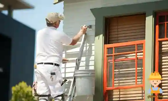 دهان خارجي لفيلا بألوان عصرية، صباغ شاطر ينفذ العمل بدقة مع تغطية كاملة للجدران الخارجية