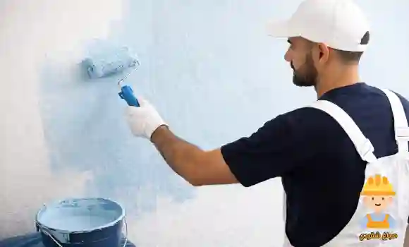 أعمال دهان احترافية من تنفيذ صباغ المرقاب باستخدام دهانات عالية الجودة ولمسة دقيقة