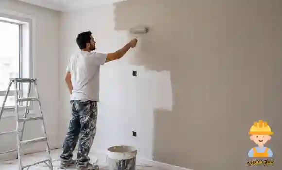 صباغ السلام يقوم بتنفيذ دهانات الحوائط الداخلية بتشطيب نظيف وألوان متناسقة